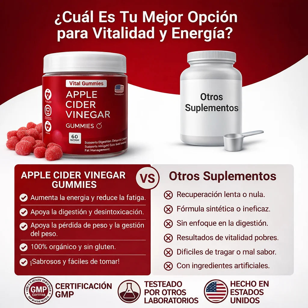 Vital Gummies® – Gomitas de Vinagre de Manzana Americano