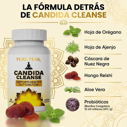 Pure Peak® Candida Cleanse - Suplemento para la Salud Intestinal