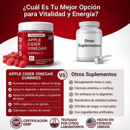 Vital Gummies® – Gomitas de Vinagre de Manzana Americano
