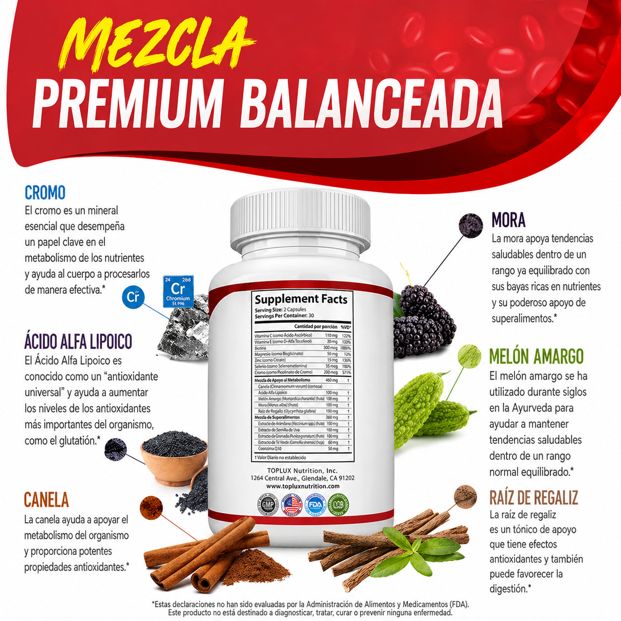 Toplux Nutrition® Blood Sugar Complex