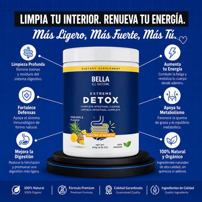 Bella All Natural® Extreme Detox Cleanse - Sabor Piña