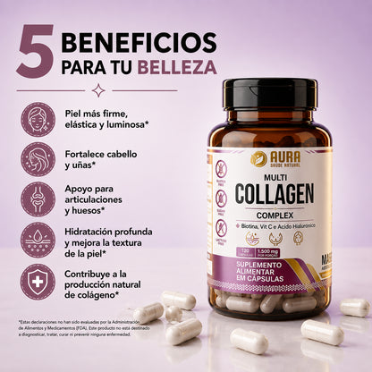 AURA® Multicollagen Complex - 120 Cápsulas