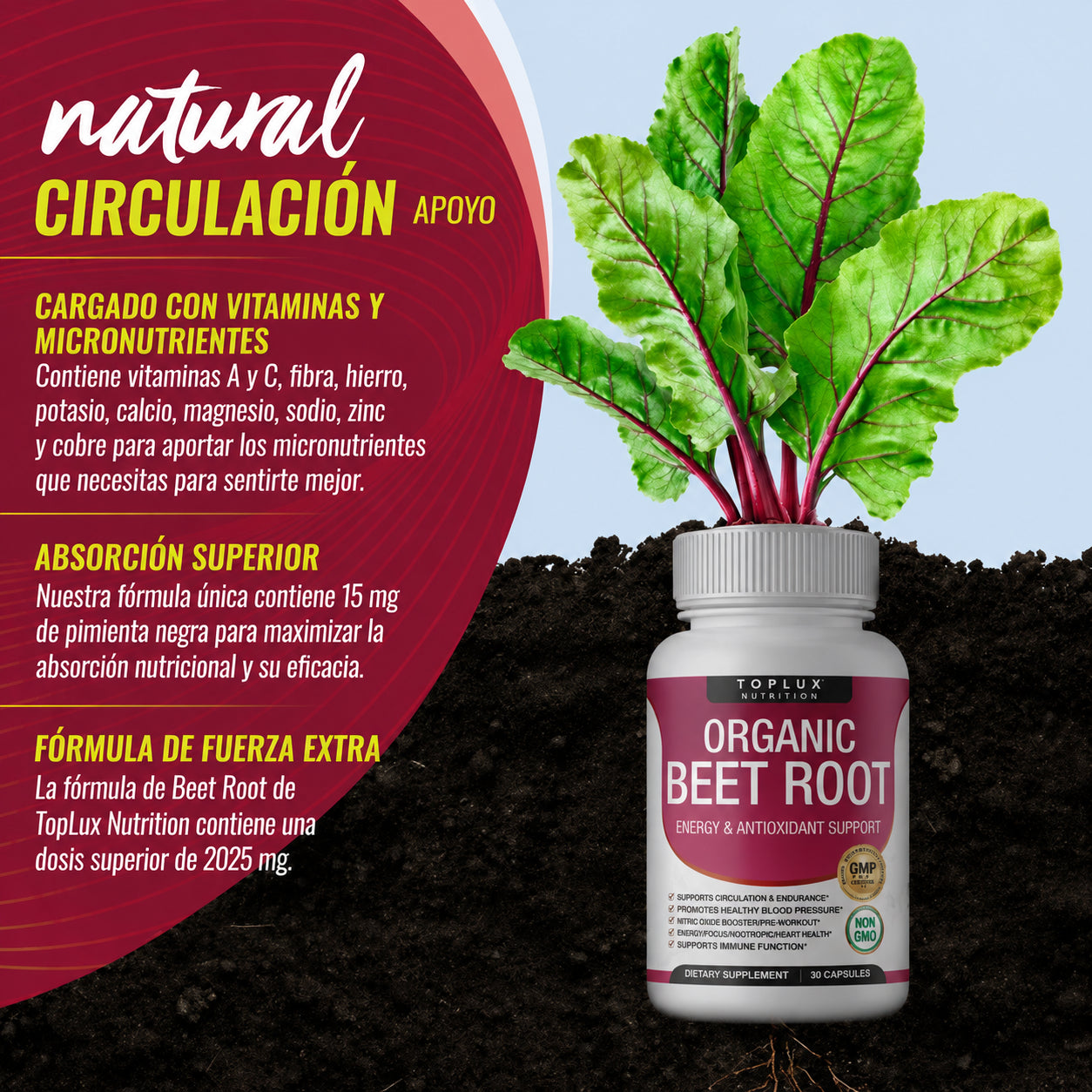 Toplux Nutrition® Organic Beet Root