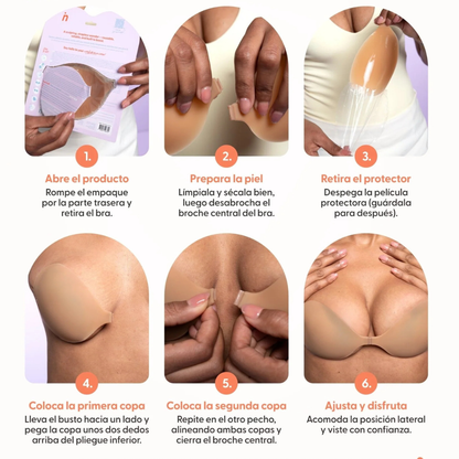 Sostén Invisible Push Up – Levanta y Moldea sin Tirantes
