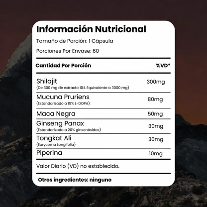 Hercules Shilajit® ORIGINAL - Fórmula Mejorada 6 en 1