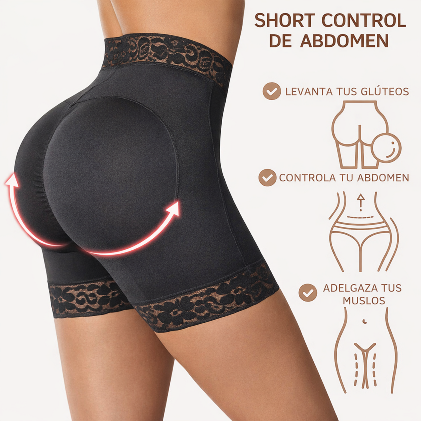 Short Faja Colombiano Levanta Glúteos