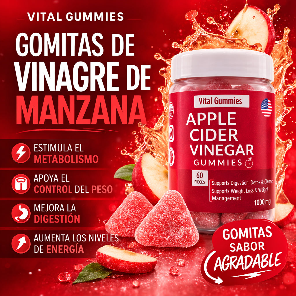 Vital Gummies® – Gomitas de Vinagre de Manzana Americano